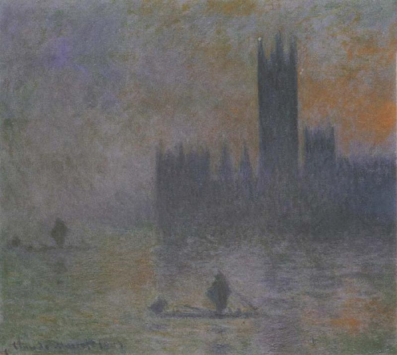 Claude Monet Houses of Parliament,Fog Effect oil painting picture